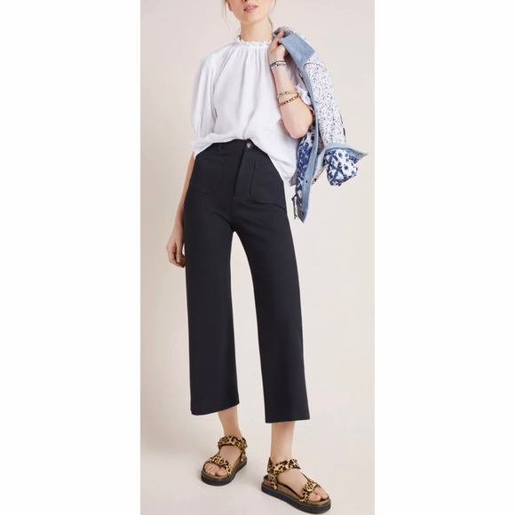 Anthropologie Pants - Anthropologie Courtney Cropped Wide Leg Pants